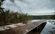 Boat and bathing jetty directly on the property, Foto: Magdalena Mielke, Lizenz: Villa Zesch UG