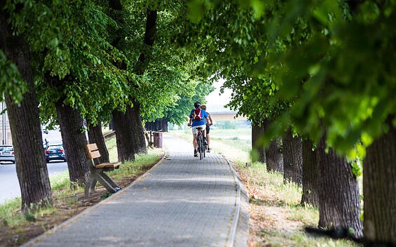 cycling along the Oder river in Słubice , Foto: Artur Kozlowski