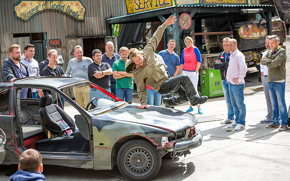 Making Stunts, Foto: Filmpark Babelsberg GmbH, Lizenz: Filmpark Babelsberg GmbH