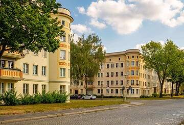 Wohnkomplex II, Runderkerblöcke, Foto: Dominic Mocker