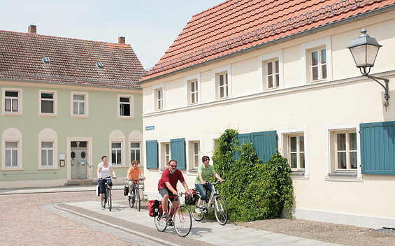 Radler in Mühlberg/Elbe, Foto: TV Elbe-Elster-Land e.V., Lizenz: TV Elbe-Elster-Land e.V.