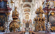 Katholische Stiftskirche St. Marien von innen im Kloster Neuzelle, Foto: Florian Läufer, Lizenz: Seenland Oder-Spree