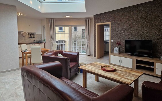 Wohnzimmer - Ferienwohnung Luckenberger Straße, Foto: A. Gede, Lizenz: A. Gede