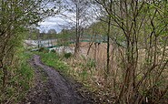 Die Strohbrücke zwischen Moderfitzssee und Haussee, Foto: Jörg Bartz, Lizenz: TV Ruppiner Seenland e.V.