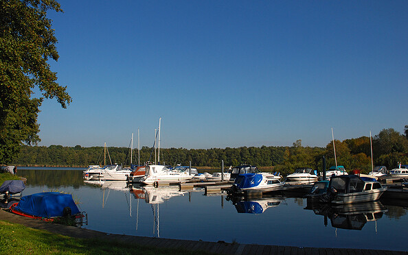 Schwielochsee-Camping Niewisch - Stege in einer Bucht, Foto: Christin Drühl