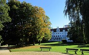 Blick vom Strand auf das Schloß Boitzenburg, Foto: Anet Hoppe, Lizenz: Anet Hoppe