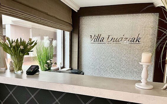 Rezeption des Hotel Villa Dudziak, Foto: Wioletta Dudziak