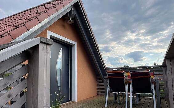 Terasse der Ferienwohnung Wittbrietzen, Foto: Nicole Opitz