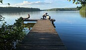 Steg Campingplatz Ellbogensee, Foto: Amelie Kemmerzehl, Lizenz: Amelie Kemmerzehl