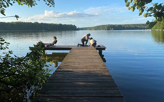 Steg Campingplatz Ellbogensee, Foto: Amelie Kemmerzehl, Lizenz: Amelie Kemmerzehl