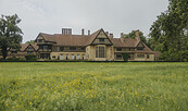 Sicht auf das Schloss Cecilienhof von der Seeseite, Foto: Julia Nimke, Lizenz: PMSG/SPSG