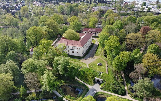 Aerial view of Senftenberg Castle and Fortress, Foto: Mario Koch, Lizenz: Museum OSL