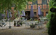 Außenbereich des Cafés Zur alten Lebkuchenfabrik, Foto: Steffen Lehmann, Lizenz: TMB Tourismus-Marketing Brandenburg GmbH