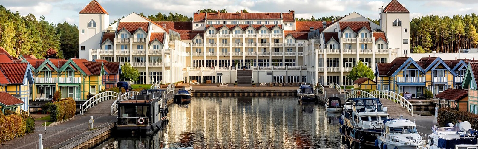 Blick aufs Precise Resort Hafendorf Rheinsberg, Foto: Precise Hotels & Resorts