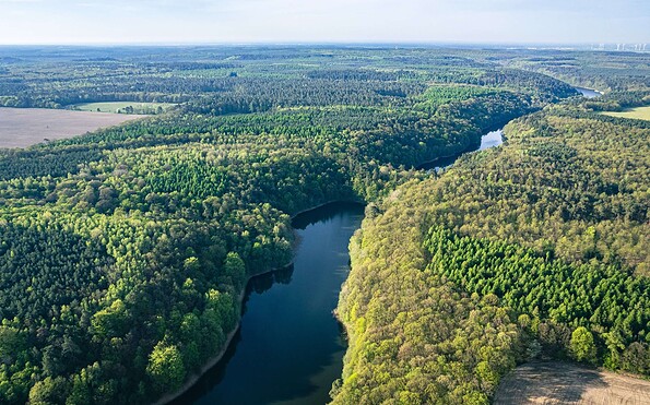 Luftaufnahme Gramengrund, Tiefensee, Mittelsee, Foto: Christoph Creutzburg
