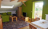Wohnzimmer oben, Foto: Ferienhaus &quot;Märkische Schweiz Baude&quot;