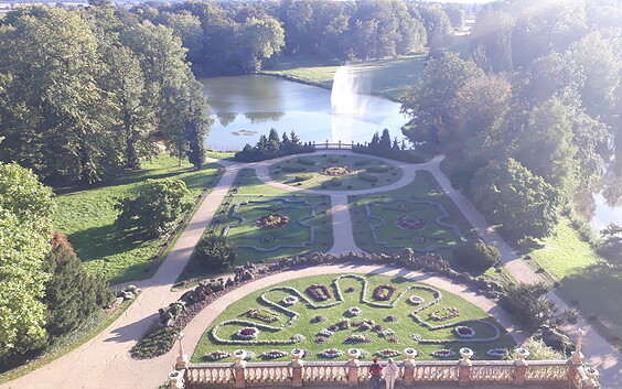 Lovely view over the carpet beds into the park., Foto: Ulrich Jarke