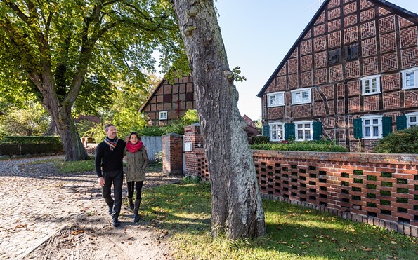 Romantische Fachwerkhäuser in Zwischendeich, Foto: Markus Tiemann, Lizenz: Tourismusverband Prignitz e.V.