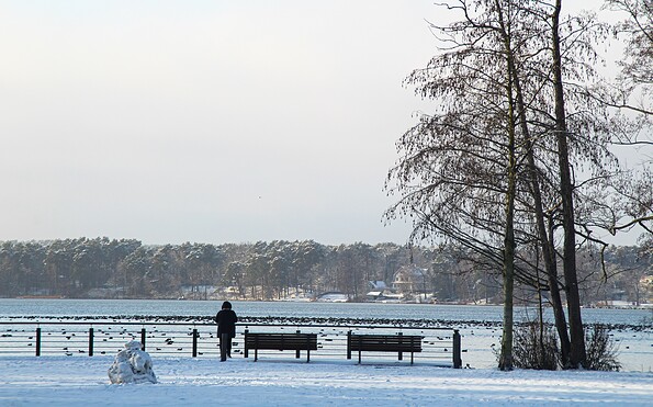 Am Ufer des Scharmützelsees im Winter, Foto: Katrin Riegel, Lizenz: Seenland Oder-Spree