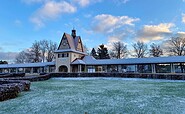 historischer Bahnhof Bad Saarow im Winter, Foto: Tourismusverein Scharmützelsee