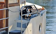 Kuhnle Tours Boat with dog, Foto: KUHNLE-TOURS GmbH