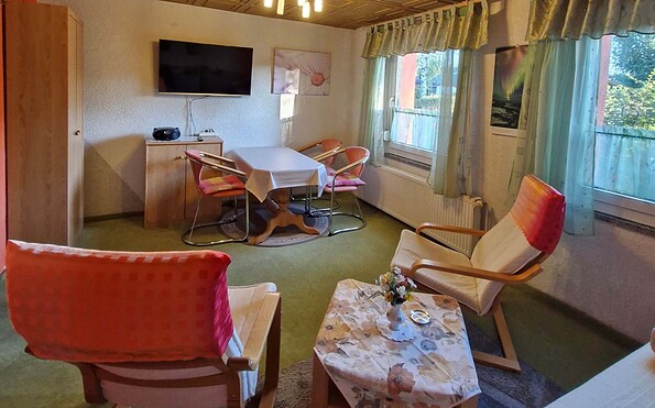 Wohnzimmer im Ferienhaus, Foto: Ute Adamick