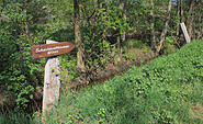 Hinweisschild zur Schachbrettblumenwiese, Foto: Bansen-Wittig