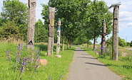 Kunstwerk &quot;Tor zum Fläming&quot; am Bahnhof Wiesenburg, Foto: Bansen-Wittig