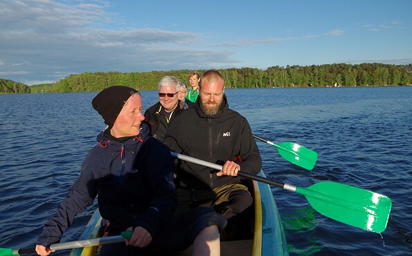 Guided canoe tour on lake Schmölde, Foto: Daniel Uhlig, Lizenz: outdoorVAGABUNDEN UG