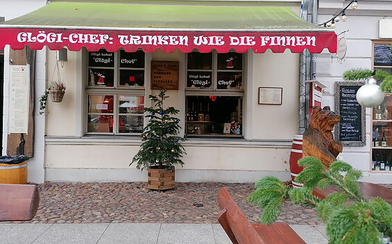 Glögi-Chef - finnischer Glühwein in der Lindenstraße in Potsdam, Foto: Stephanie Kalz, Lizenz: PMSG