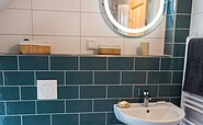 Badezimmer im Ferienhof am See in Alt Zeschdorf, Foto: Ute Kupke