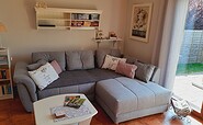 Ferienhaus Neuenhagen – Wohnzimmer mit Sitzecke, Foto: Seenland Oder-Spree