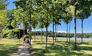 Mit dem Rollstuhl im Schlosspark Rheinsberg, Foto: Kerstin Lehmann, Lizenz: TMB-Fotoarchiv