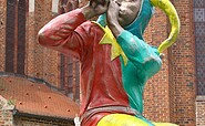 Bronzefigur &quot;Harlekin&quot;, lebensgroß, 2000, Prenzlau, Foto: Claus Lindner, Lizenz: Claus Lindner