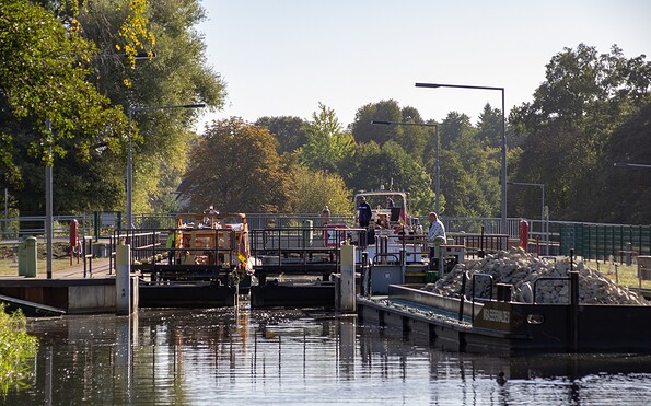 Blick auf die Schleuse Schöpfurt, Foto: ScottyScout