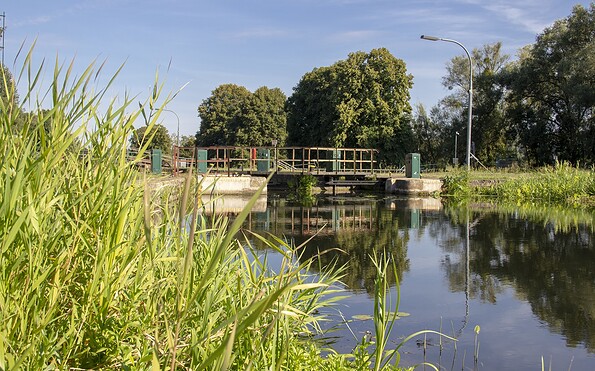 Blick auf die Schleuse Stecher, Niederfinow, Foto: ScottyScout