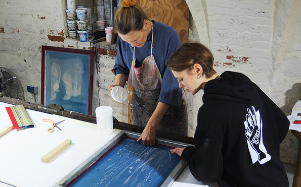 Siebdruck-Workshop, Foto: Susan Krieger, Lizenz: Manufaktur Blausieb