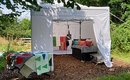 Quilts im Garten, Foto: Mia Chammas, Lizenz: Mia Chammas