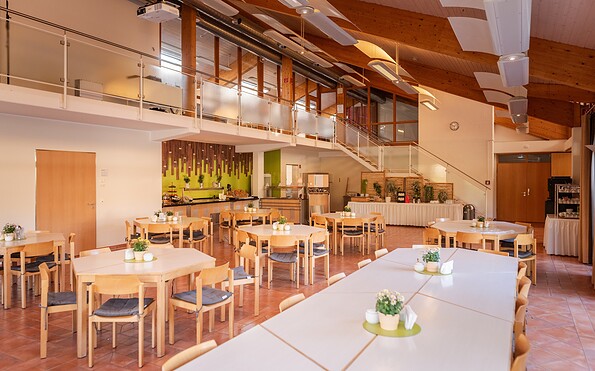 Gastraum Mensa, Foto: Clemens Bauerfeind, Lizenz: Servicedienste Elstal GmbH