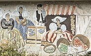 Steinmosaik &quot;Markttreiben&quot; in der Stadtpromenade, Foto: Dr. Schurmann, Lizenz: Dr. Schurmann