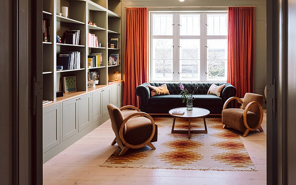 Gutshaus Gut Kerkow - Bibliothek, Foto: Krautkopf