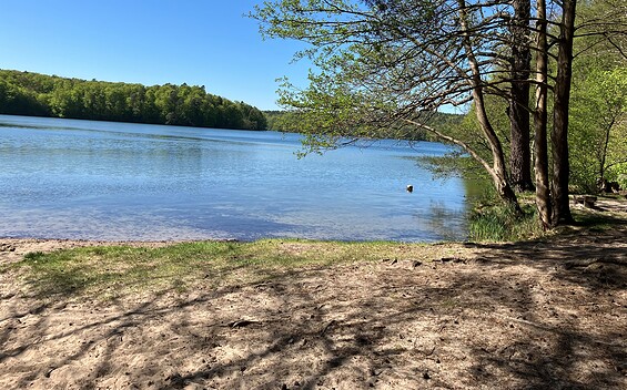 Bathing area at Lake Kalksee in Binenwalde