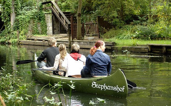 Kanuverleih am Spreewaldhotel Stephanshof, Foto: Spreewaldhotel Stephanshof GmbH, Lizenz: Spreewaldhotel Stephanshof GmbH