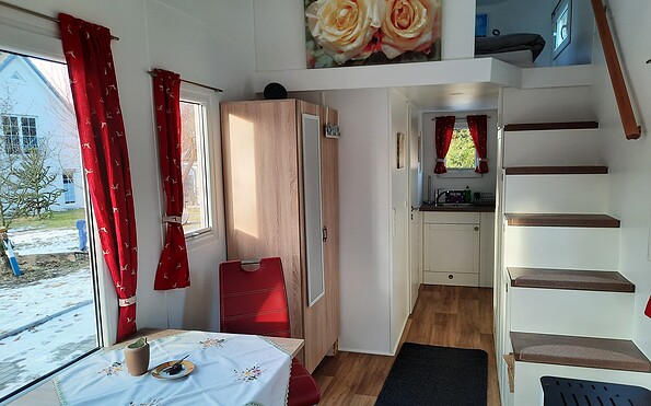 Aufgang zum Schlafbereich - Tiny House am Motzener See, Foto: Henry Schulz , Lizenz: Tourismusverband Dahme-Seenland e.V.