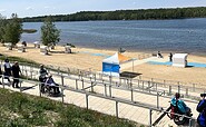Strandzugang in Nutzung , Foto: Therés Wurzler , Lizenz: Tourismusverband Lausitzer Seenland e.V.