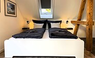 FeWo Nochten: Doppelbett, Foto: Ulrike Haselbauer, Lizenz: Tourismusverband Lausitzer Seenland e.V.