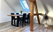 Reichwalde vacation apartment: Dining table with four seats, Foto: Ulrike Haselbauer, Lizenz: Tourismusverband Lausitzer Seenland e.V.