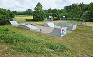 Blick auf die Skateranlage, Foto: Franziska Schwarz, Lizenz: Amt Joachimsthal (Schorfheide)