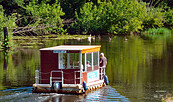 Biberfloß auf dem Finowkanal, Foto: europäischer Regionaler Förderverein e.V. , Lizenz: europäischer Regionaler Förderverein e.V.