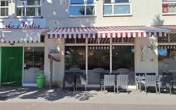 Entrance Eis Cafe Italia, Foto: Beate Kroll, Lizenz: Touristinformation Senftenberg